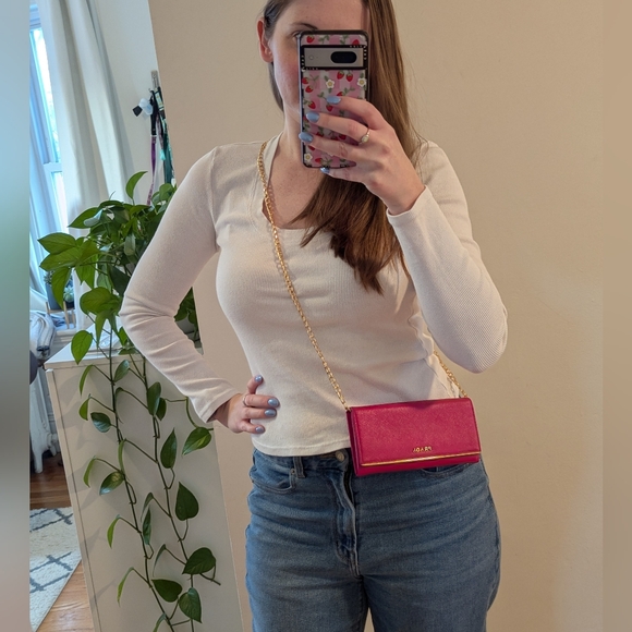 Pink Prada long wallet with gold bar - Picture 8 of 16